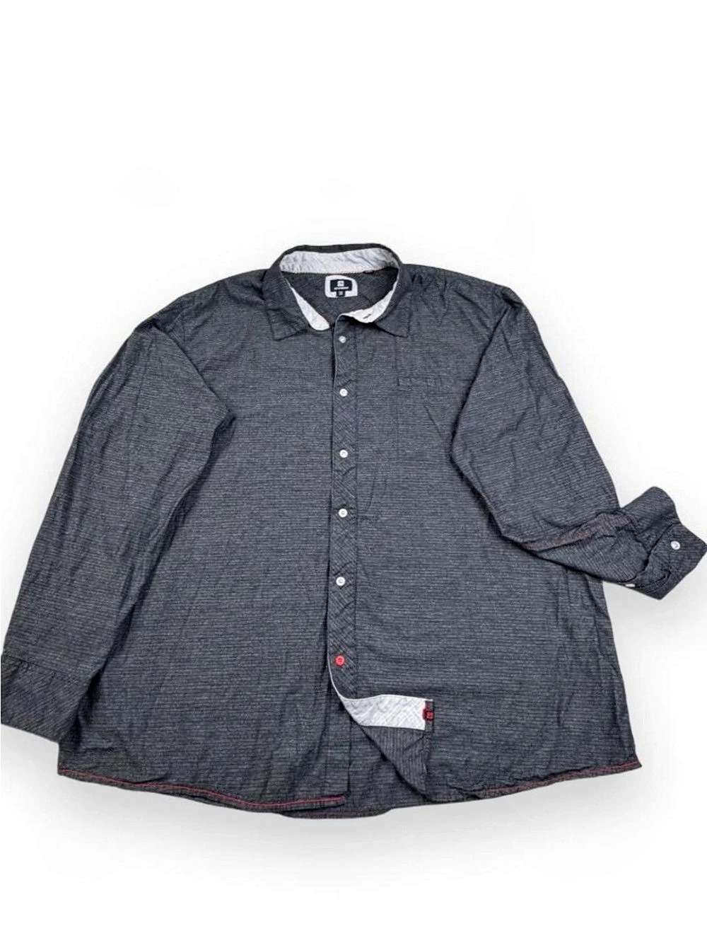 Ocean Current Men’s 3X Big & Tall Button-Up Shirt | Charcoal Gray